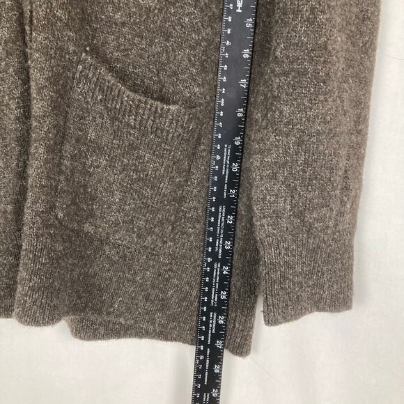 Pendleton Washable Wool V-Neck Cardigan Women M Brown Gray Heathered Cozy Lounge - Picture 10 of 10